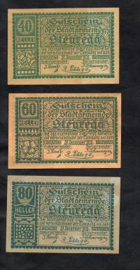 KOLEKCJA AUSTRIA -- STEYREGG -- 1920 rok, 3 sztuki (N11)