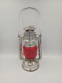 STARA LAMPA NAFTOWA BAT NO. 158 MADE IN GDR CZERWONY KLOSZ