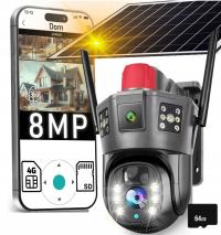 Kamera zewnętrzna solarna 4G z potrójnym obiektywem 3MP