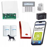 ZESTAW ALARMOWY DO DOMU Z APLIKACJĄ ALARM SATEL 2 x CZUJNIK PET BOSCH GSM