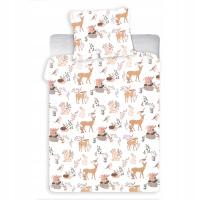 POŚCIEL 100x160+ 40x60 cm dziecięca jakość ze zwierzętami w lesie