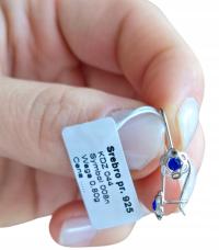 KOLCZYKI SREBRNE RODOWANE DLA DZIEWCZYNKI WISZĄCE SREBRO ZE SREBRA AG 925