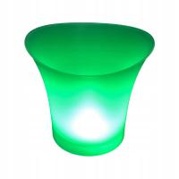 Wiaderko na lód do piwa LED 5 litrów, zasilane bateryjnie Profesjonalne do zielonego światła