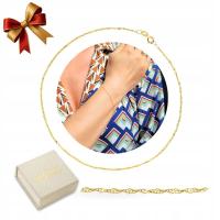 BRANSOLETKA DAMSKA ZŁOTA SINGAPUR 18 CM DELIKATNA KOBIECA PRÓBA 333