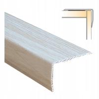 Listwa Schodowa Samoprzylepna 40x25mm - Profil Aluminiowy Sosna Biała 90cm