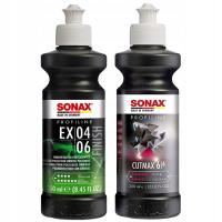 SONAX Profiline Cutmax 06-04 Mocno ścierna pasta + SONAX EX 04-06 pasta polerska 0,25L DUAL ACTION