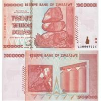 # ZIMBABWE - 20000000000000 DOLARÓW 2008 P-89 AU/UNC