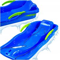 Большие сани со спинкой и тормозами пластиковые снежные бобслейные гонки 87