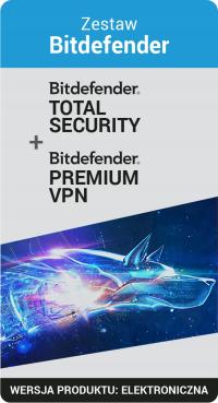 Bitdefender Total Security PL 10 st. / 12 miesięcy ESD   Bitdefender Premium VPN 10 st. / 12 месяцев ESD