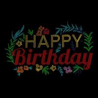 Duży arkusz z cyrkoniami - Happy Birthday