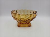 PRZEDWOJENNA BURSZTYNOWA MISA ART-DECO MISKA STARE SZKŁO