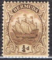 Kol.bryt. BERMUDA 1922 SG 77* 1,5 GBP