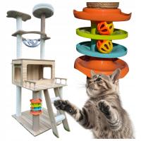 Drapak dla kota wieża legowisko domek 5 poziomów do drapania Duży 147 CM