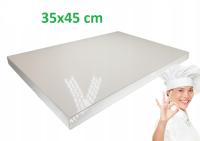 PODKŁAD POD TORT STYRODUR BIAŁY POŁYSK 35x45 CM TWARDY BOK PROSTOKĄT