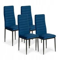 Krzesło mebelki24 welur odcienie niebieskiego 1 szt. velvet