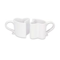 ROMANTYCZNE KUBKI SERCA biały 2×260ml dla zakochanych mamy żony dla pary