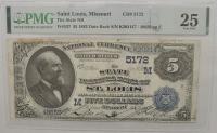 12.hw.USA, St.Louis, 5 Dolarów 1882 rzadki, PMG 25