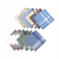 Chusteczki Mężczyźni Chusteczki Soft Suit Plaid Hankies Gift Square 12szt