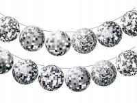 Girlanda Disco na karnawał urodziny 5m srebrna sylwester kula disco