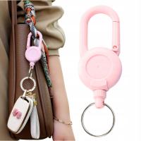 RETRAKTOR BRELOK KARABIŃCZYK WYSUWANA LINKA 60 CM KÓŁKO NA KLUCZE KOLORY