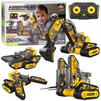 Klocki Konstrukcyjne ZDALNIE STEROWANE Maszyny Budowlane na PILOT RC 176el