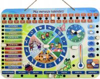 Mój Pierwszy Kalendarz 2025 2026 2027 2028 Montessori A3 Drewniany ECO