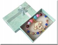 BRANSOLETKA DLA DZIEWCZYNKI Z ZAWIESZKĄ CINNAMOROLL SANRIO PREZENT PUDEŁKO