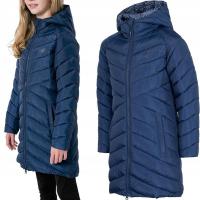 Kurtka Zimowa Płaszcz dziewczęcy 4F HJZ22 -JKUDP003 granat