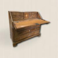 Sekretarzyk klasyk dębowy Intarsjowany około 1800r. do renowacji