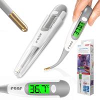 Termometr medyczny końcówka złota LCD XL etui REER