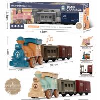 kolejka ciuchcia pociąg RETRO LOKOMOTYWA z wagonami napędem