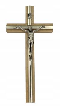 ДЕРЕВЯННЫЙ КРЕСТ С ИИСУСОМ НА СТЕНЕ 20 СМ