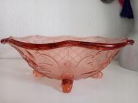 ŁOSOSIOWA MISA OWOCARKA SECESJA SZKŁO ROZALINOWE 1930