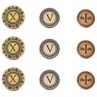 ZESTAW 9 UNIWERSALNYCH ŚREDNIOWIECZNYCH METALOWYCH MONET LARP RPG