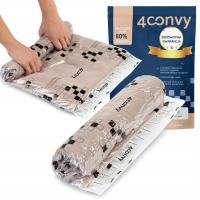 4CONVY Worek próżniowy 40x60 do ubrań odzieży walizki rolowany zwijany mały