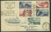 a1552 Poznań Polecony 1956 r FDC via CSSR CLA - Marynistyka st.okol. W-wa