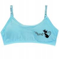 Biustonosz Stanik Top Dziecięcy dla Dziewczynki Bawełniany L/164 Niebieski