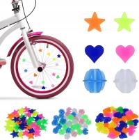 K426 ALTcompluser Zestaw 210 kolorowych ozdób na szprychy rowerowe