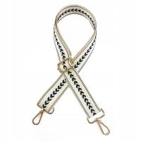 Pasek do torby na ramię Pas Regulowana długość Metalowe haczyki do aktówki Biały