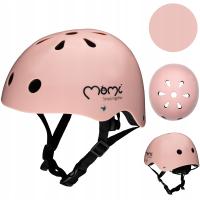 Детский шлем скутер велосипед-MoMi MIMI розовый мат-ABS EPS 47-58 см