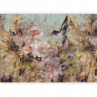 FOTOTAPETA KWIATY KOLIBER RETRO VINTAGE TAPETA NA ŚCIANĘ SYPIALNI 400x280