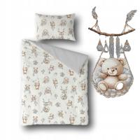 Pościel dla dziecka do łóżeczka 135x100 Misie boho beż