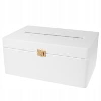 Деревянный ящик для свадебных конвертов белый