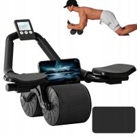 Automatyczne Koło Roller Do Ćwiczeń Mięśni Brzucha Kółko Silikon Timer+Mata