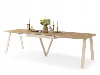 AVERY Dąb Artisan/Beżowy | STÓŁ LOFTOWY INDUSTRIALNY ROZKŁADANY DO 290 cm!