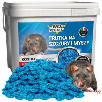 MOCNA TRUTKA ŚRODEK NA SZCZURY MYSZY GRYZONIE KOSTKA NIEBIESKA NO PEST 3KG