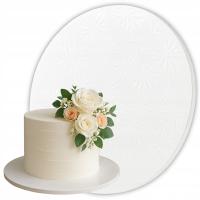 PODKŁAD POD TORT 30CM ANGIELSKI 1,2cm GRUBY BIAŁY OKRĄGŁY TWARDY