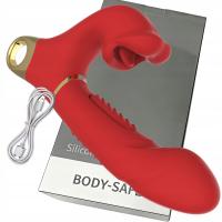 Wibrator damski z funkcją stukania w punkt G i lizania gryzienia