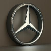 Lampka nocna MERCEDES podświetlana LED neon 30cm imię logo herb