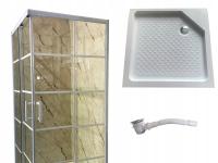Душевая кабина 80x80 белый 185 см лофт 198 см душевой поддон 13 см сифон новый